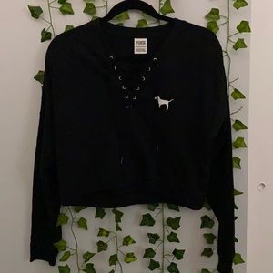 Xs black long sleeve top (Pink Brand)